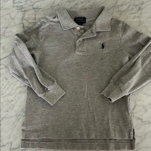 Polo by Ralph Lauren Gray Long Sleeve Polo Shirt